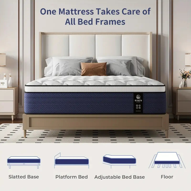 King mattress, Queen mattress, Full mattress, Single bed